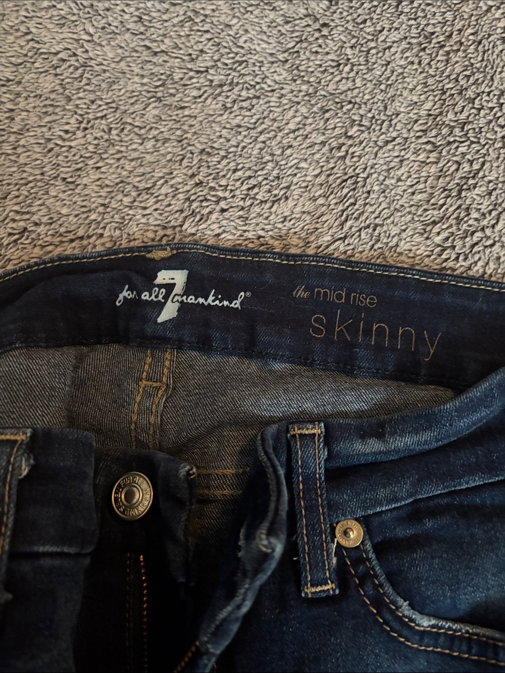 7 For All Mankind Skinny Jeans — Dark Indigo